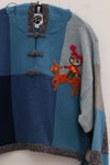 YANYAN KNITS Checked Stand Collar Pullover YYK-YYW23-0173-LAN Blue YYK-YYW23-0172